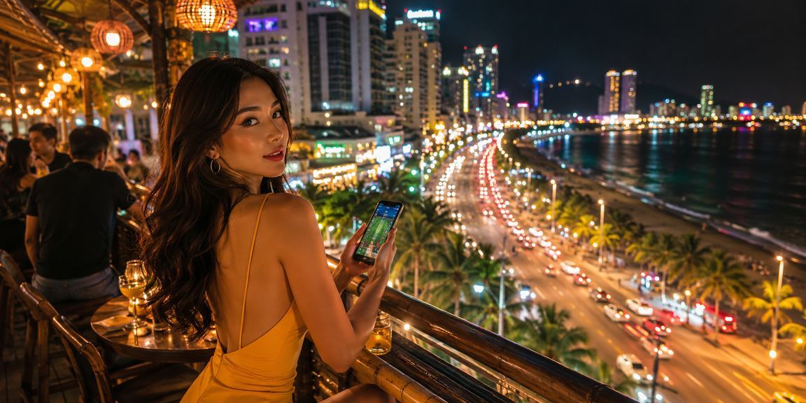 Người chơi tại chợ đêm Nha Trang theo dõi kèo cá cược thể thao mức cao